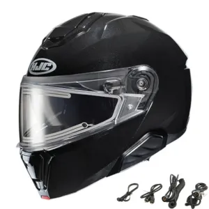 HJC i91 Modular Snow Helmet Gloss Black Electric Shield