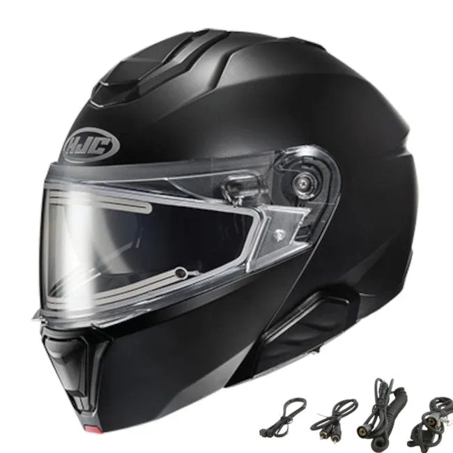 HJC i91 Modular Snow Helmet Matte Black Electric Shield