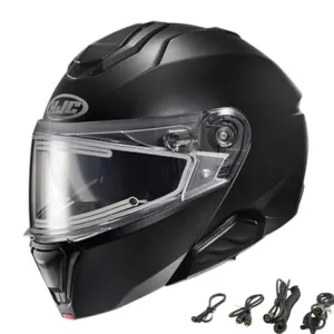 HJC i91 Modular Snow Helmet Matte Black Electric Shield