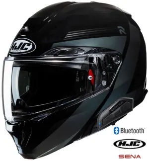 HJC RPHA 91S Modular Bluetooth Helmet Abbes MC-5SF 11b Installed