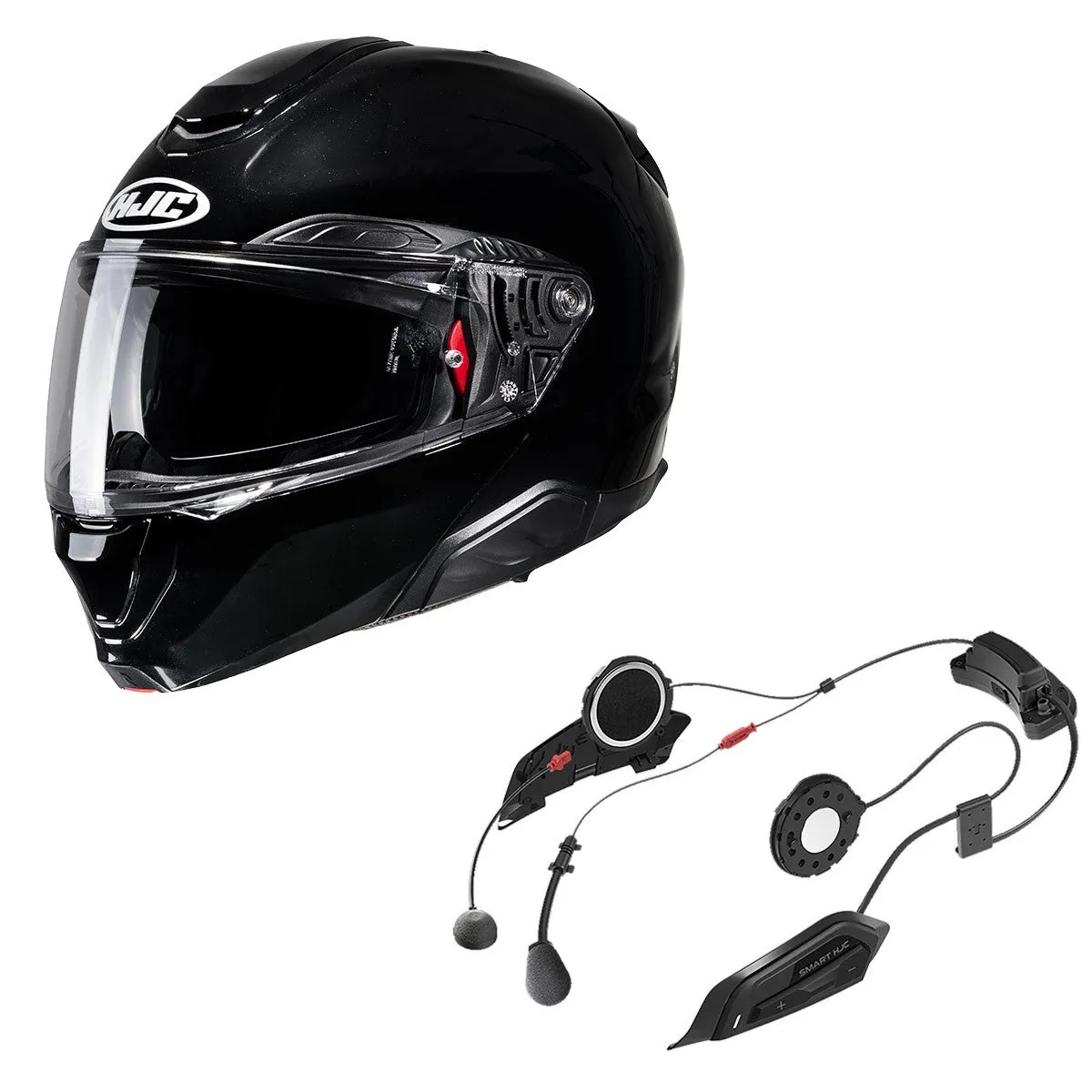 HJC RPHA 91S Modular Helmet Gloss Black Smart 50B Bluetooth