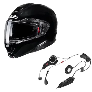 HJC RPHA 91S Modular Helmet Gloss Black Smart 50B Bluetooth