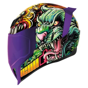 Icon Airflite Cat Scratch Fever Graphic Blue Full Face Helmet