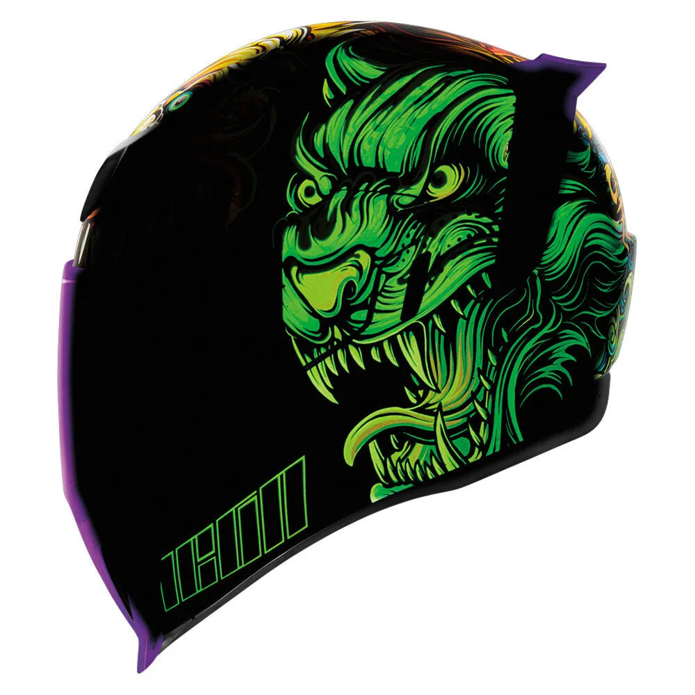 Icon Airflite Cat Scratch Fever Graphic Blue Full Face Helmet