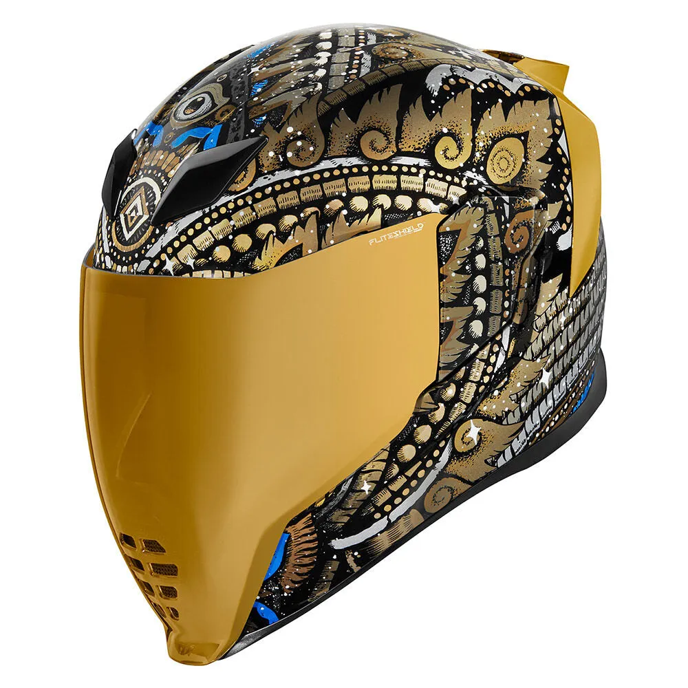 Icon Airflite Day Tripper Graphic Gold Bluetooth Full Face Helmet