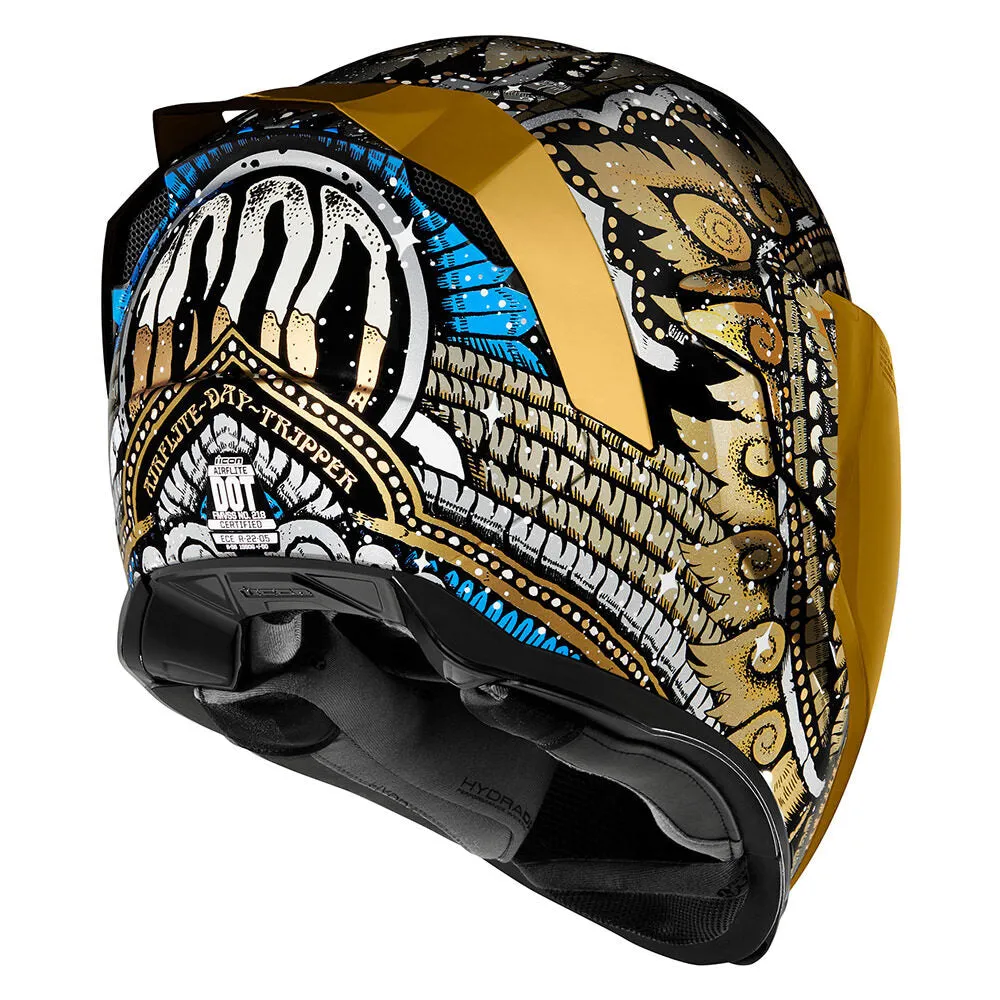 Icon Airflite Day Tripper Graphic Gold Bluetooth Full Face Helmet