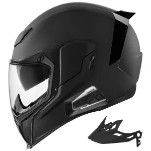 Icon Airflite Moto Bluetooth Helmet Rubatone Black