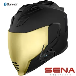 Icon Airflite  Peace Keeper Sena Bluetooth Helmet Black