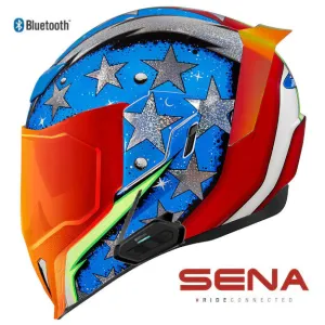 Icon Airflite  Sena Spider Bluetooth Helmet Space Force Glory