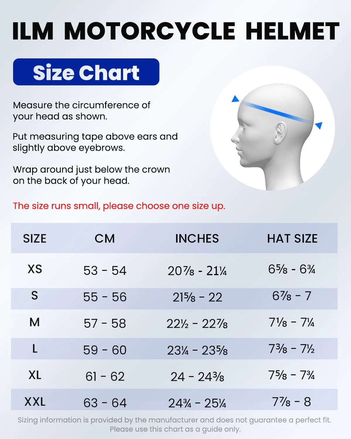 ILM Motorcycle Snowmobile Full Face Helmet Model 129