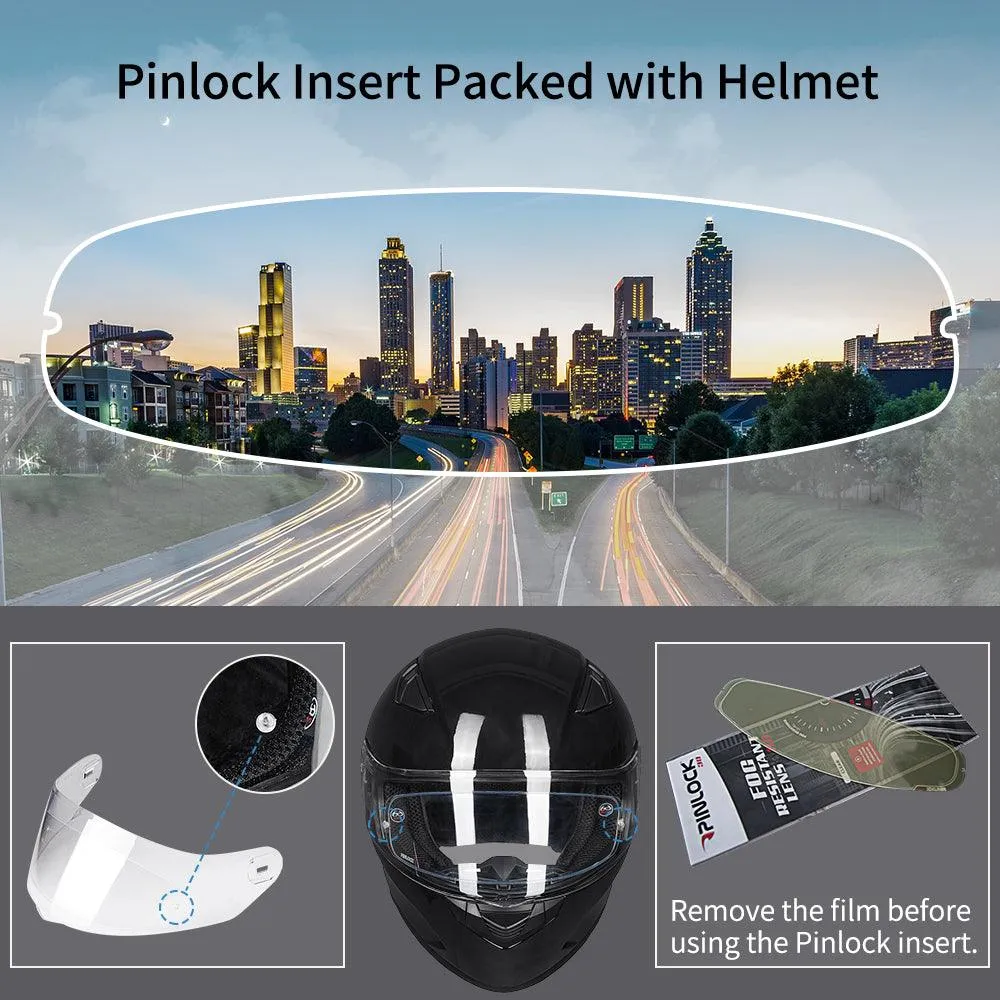 ILM Motorcycle Snowmobile Full Face Helmet Model 129
