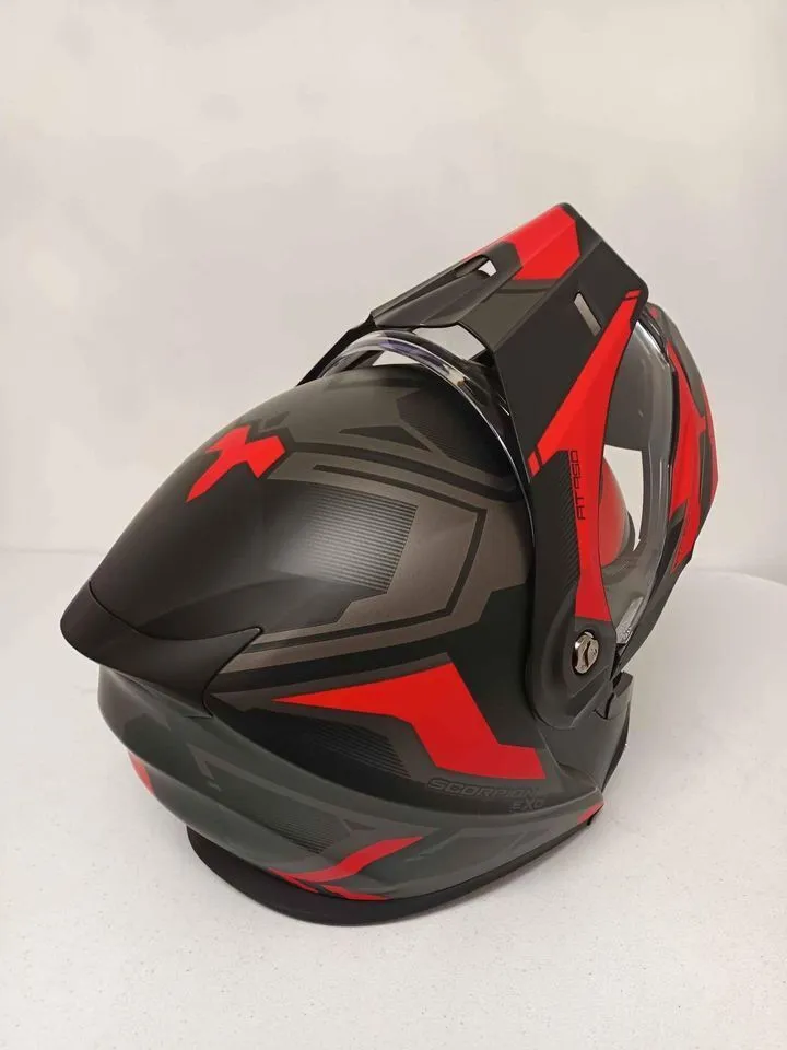 Scorpion EXO-AT950 Dual Sport Helmet Ellwood Red Amber Shield size Small