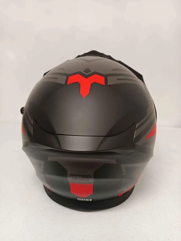 Scorpion EXO-AT950 Dual Sport Helmet Ellwood Red Amber Shield size Small