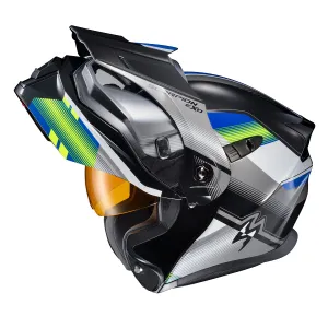 Scorpion EXO-AT950 Dual Sport Snow Helmet Zec Blue Hi Viz