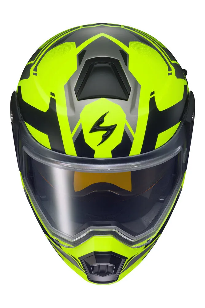 Scorpion EXO-AT950 Modular Snow Helmet Ellwood Graphic Hi Vis