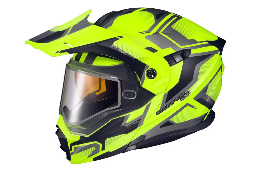 Scorpion EXO-AT950 Modular Snow Helmet Ellwood Graphic Hi Vis