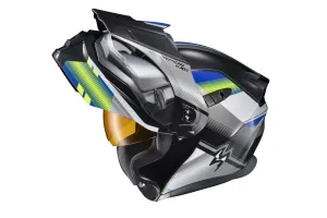 Scorpion EXO-AT950 Snow Helmet Zec Blue Hi Viz Electric Shield
