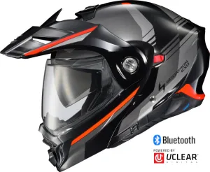Scorpion EXO-AT960 Dual Sport Bluetooth Helmet Monk Black Red