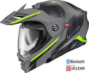 Scorpion EXO-AT960 Dual Sport Bluetooth  Helmet Monk Grey Hi Viz