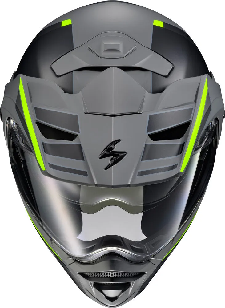 Scorpion EXO-AT960 Dual Sport Bluetooth  Helmet Monk Grey Hi Viz
