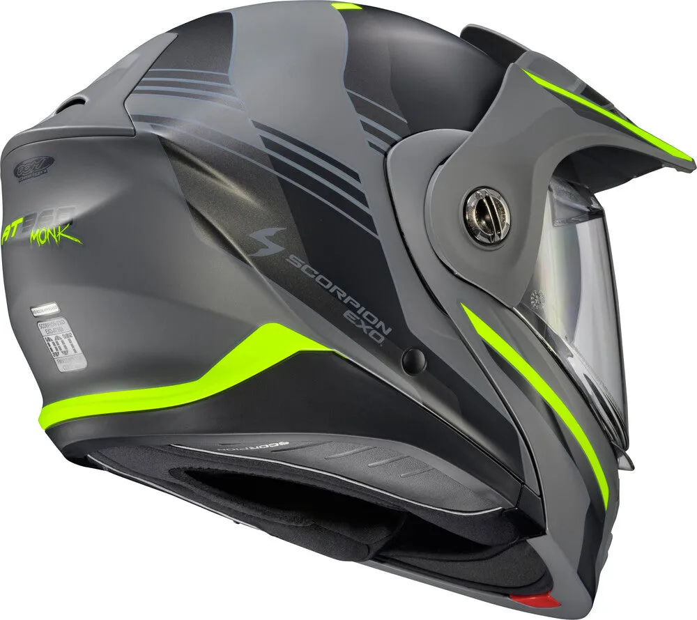 Scorpion EXO-AT960 Dual Sport Bluetooth  Helmet Monk Grey Hi Viz