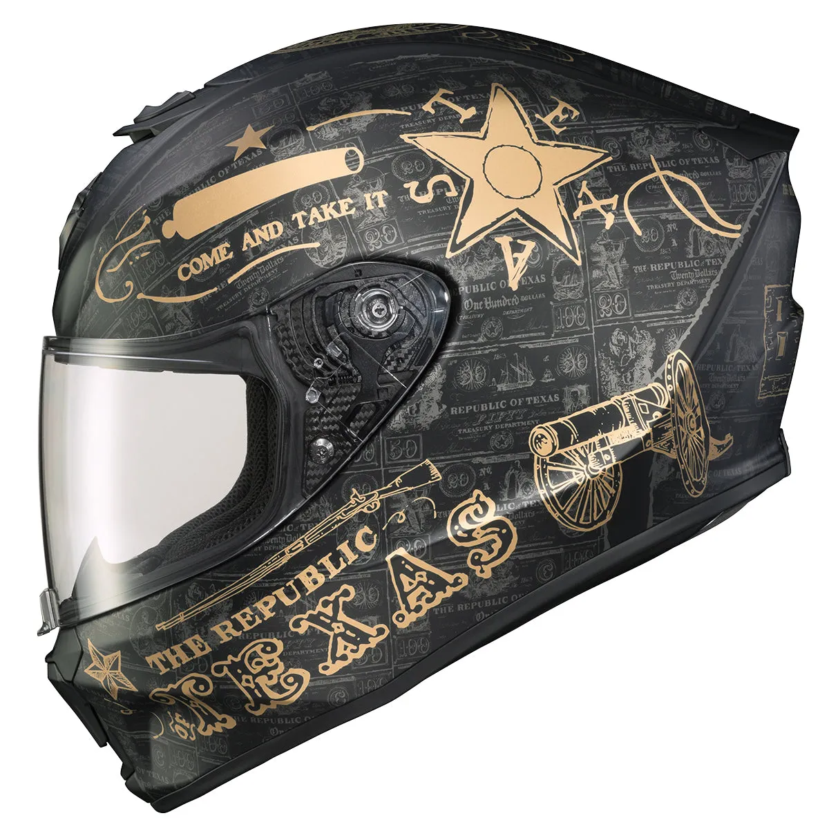 Scorpion EXO-R420  Full Face Helmet Lone Star Black Silver