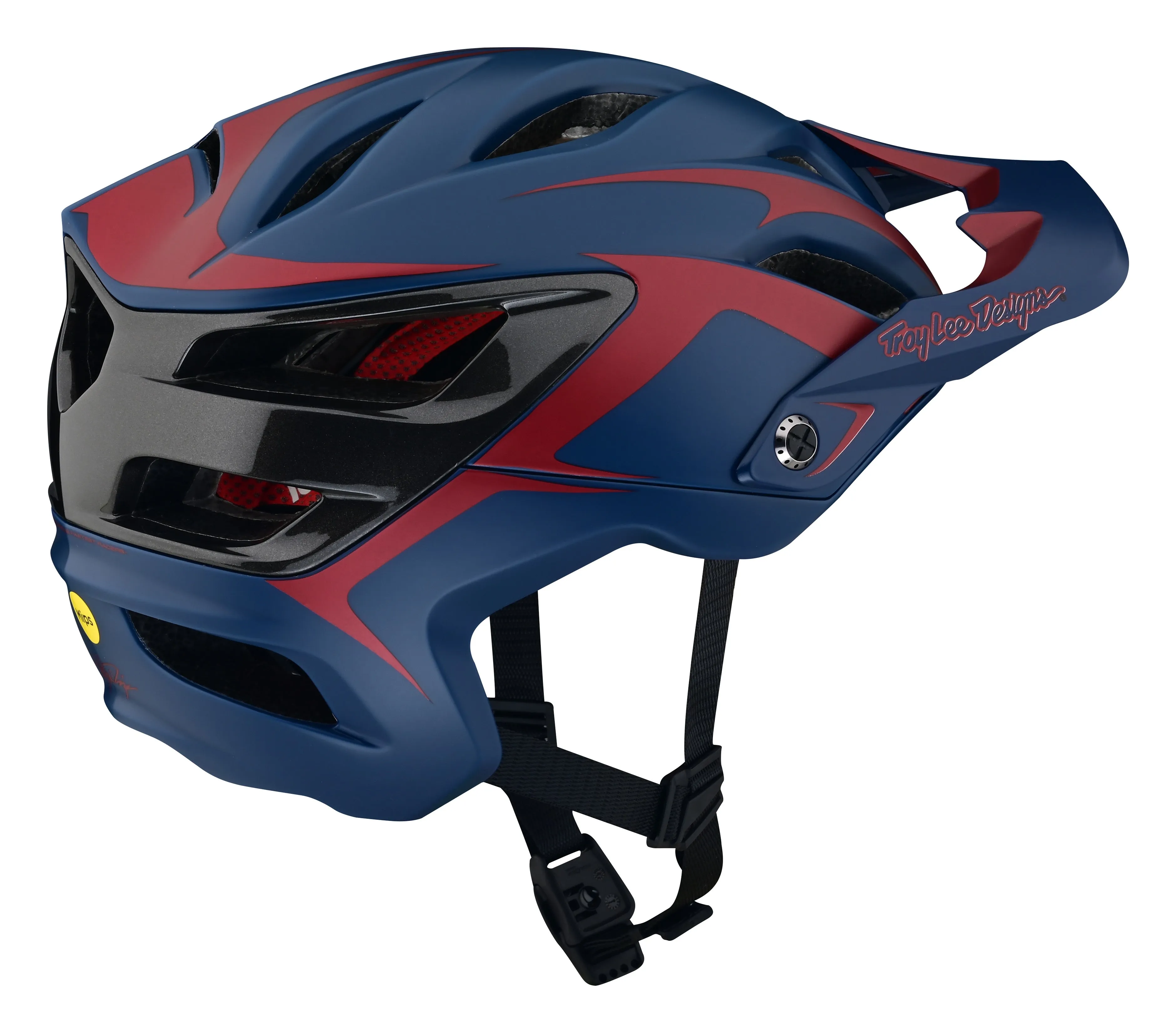 Troy Lee Designs A3 MTB Helmet with MIPS - Fang - Dark Blue-Burgundy - 2023