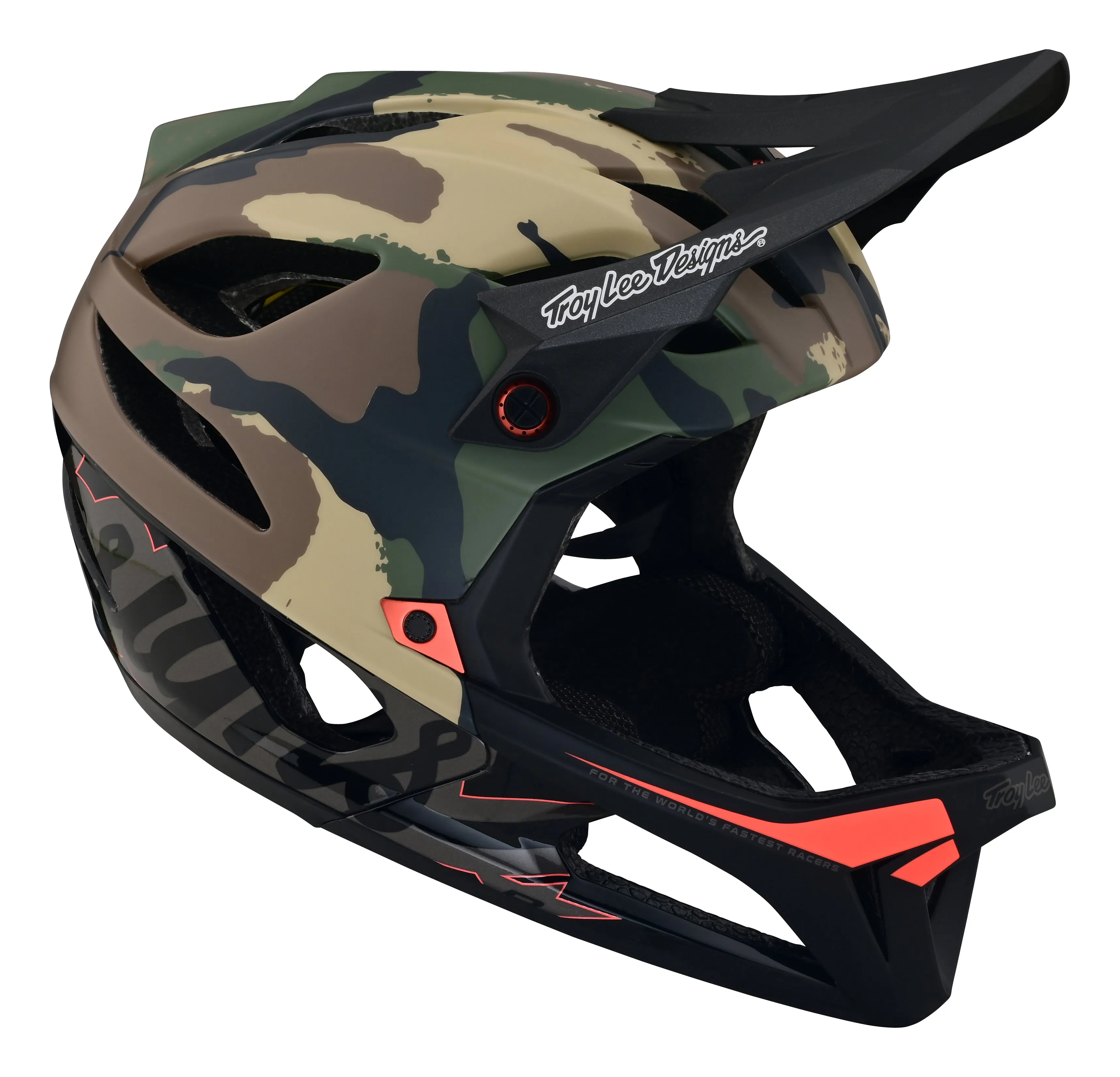 Troy Lee Designs Stage Full Face Helmet with MIPS - Signature Camo - Army Green - 2023
