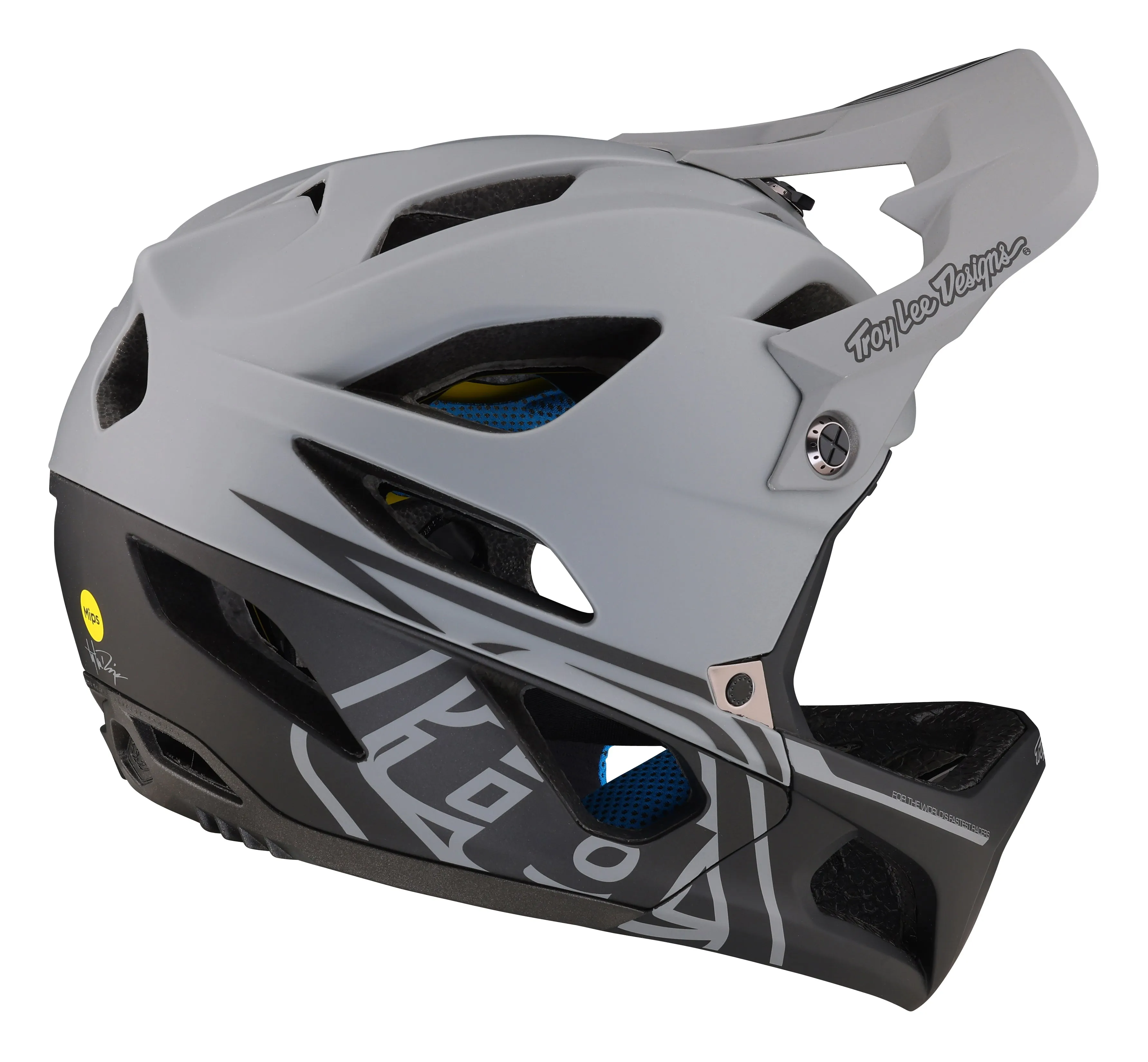 Troy Lee Designs Stage Full Face Helmet with MIPS - Stealth - Gray