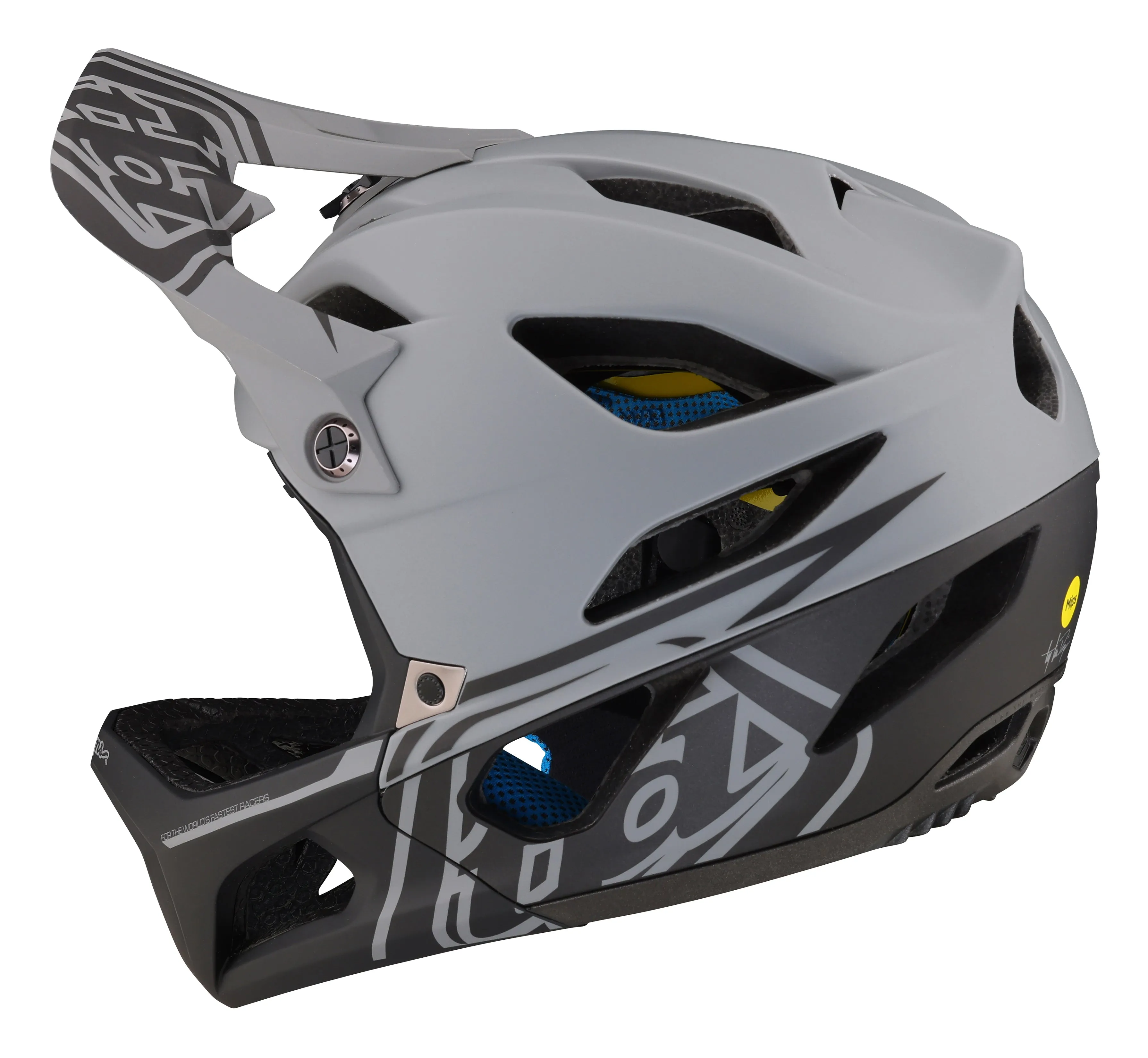 Troy Lee Designs Stage Full Face Helmet with MIPS - Stealth - Gray