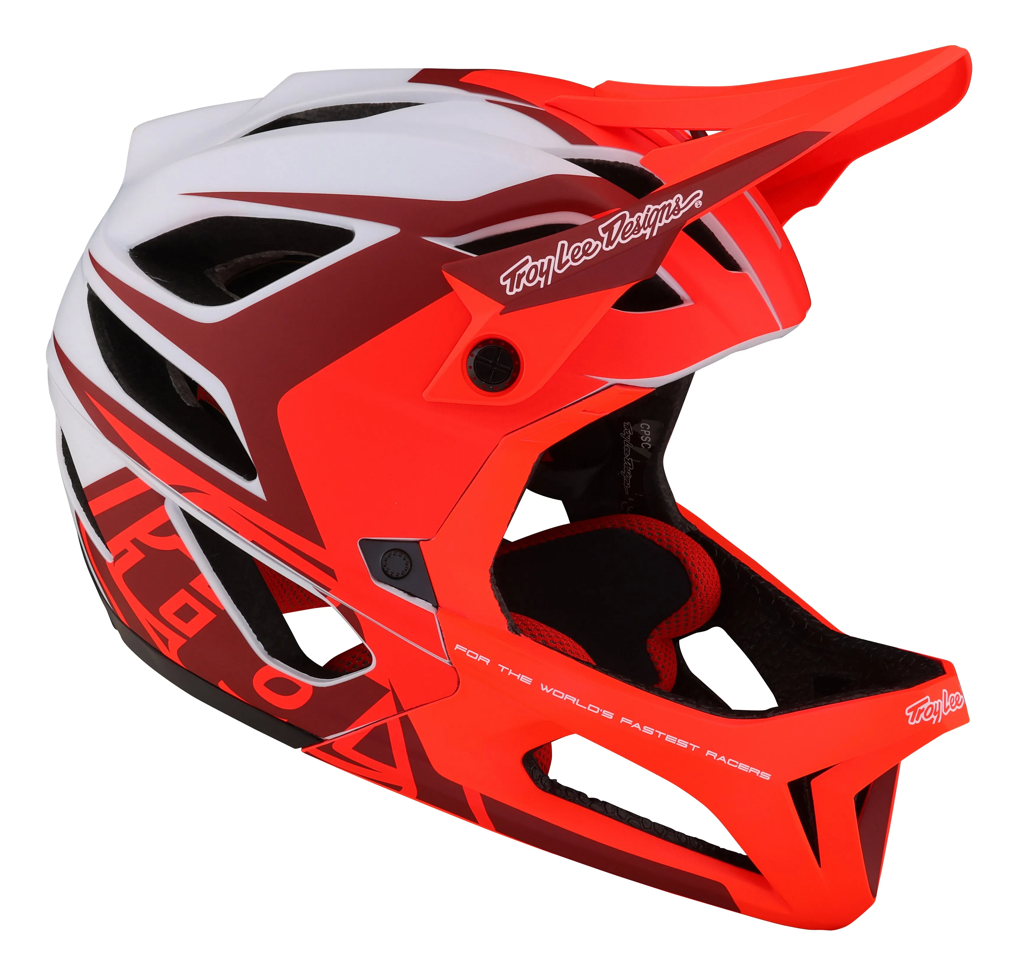 Troy Lee Designs Stage Full Face Helmet with MIPS - Valance - Red - 2023