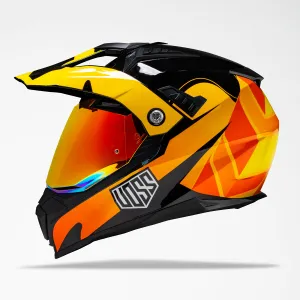 Voss 601 D2 Dual Sport Orange Geo-Trek Helmet