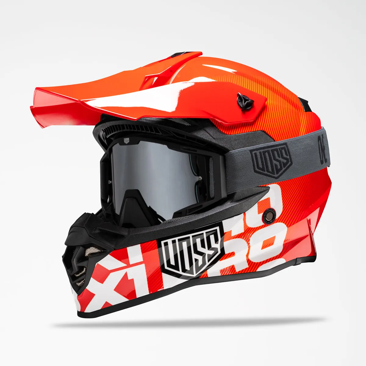 Voss 801 X1 Pro Dirt Red Crimson Helmet