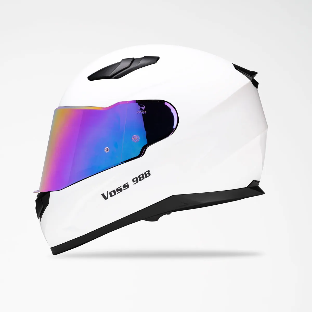 Voss 988 Moto-1 Gloss White Helmet