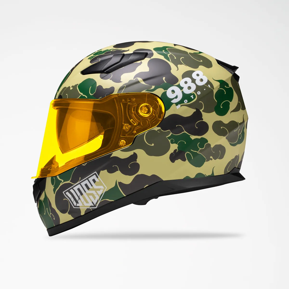 Voss 988 Moto-1 Green Camo Helmet