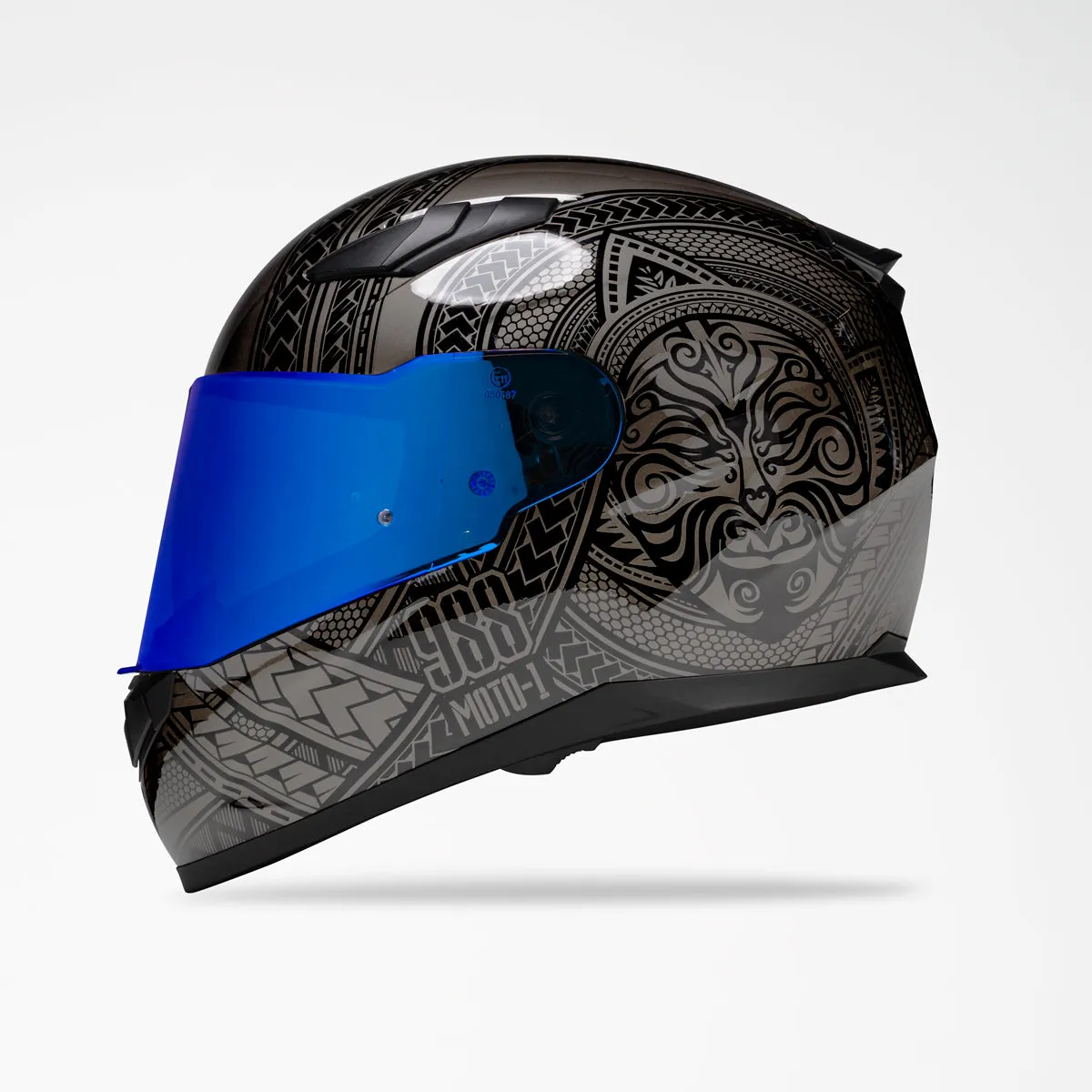 Voss 988 Moto-1 Two Tone Black Codex Helmet