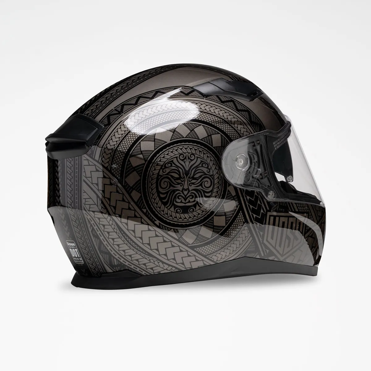 Voss 988 Moto-1 Two Tone Black Codex Helmet