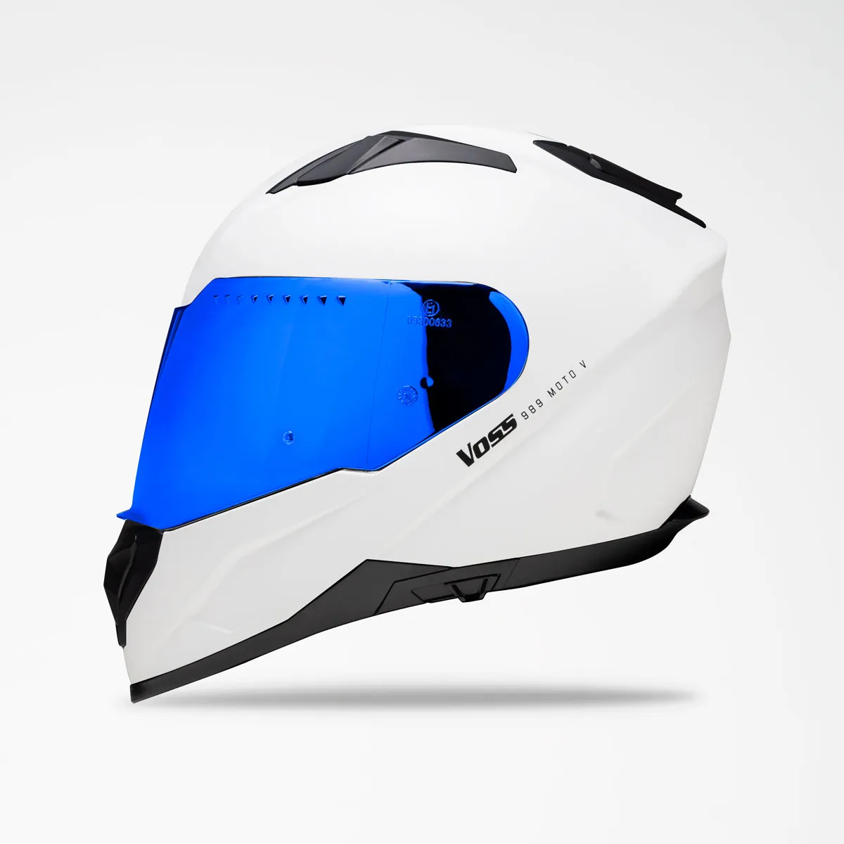 Voss 989 Moto-V Matte White Helmet
