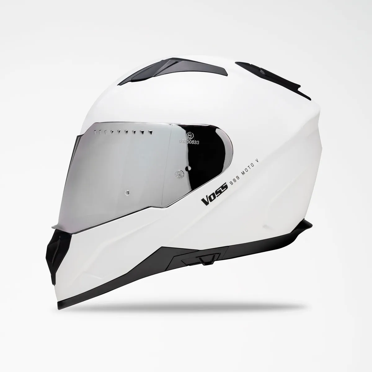 Voss 989 Moto-V Matte White Helmet
