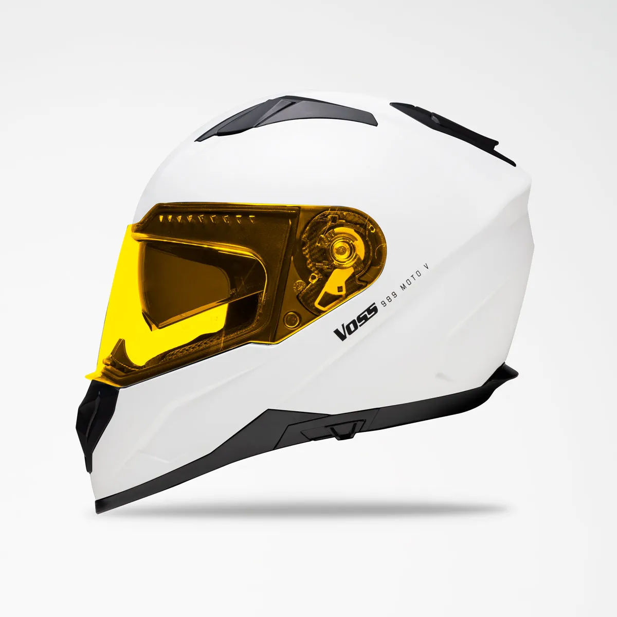 Voss 989 Moto-V Matte White Helmet