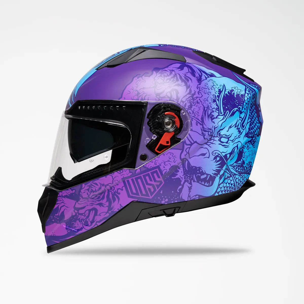 Voss 989 Moto-V Purple/Blue Rei Helmet