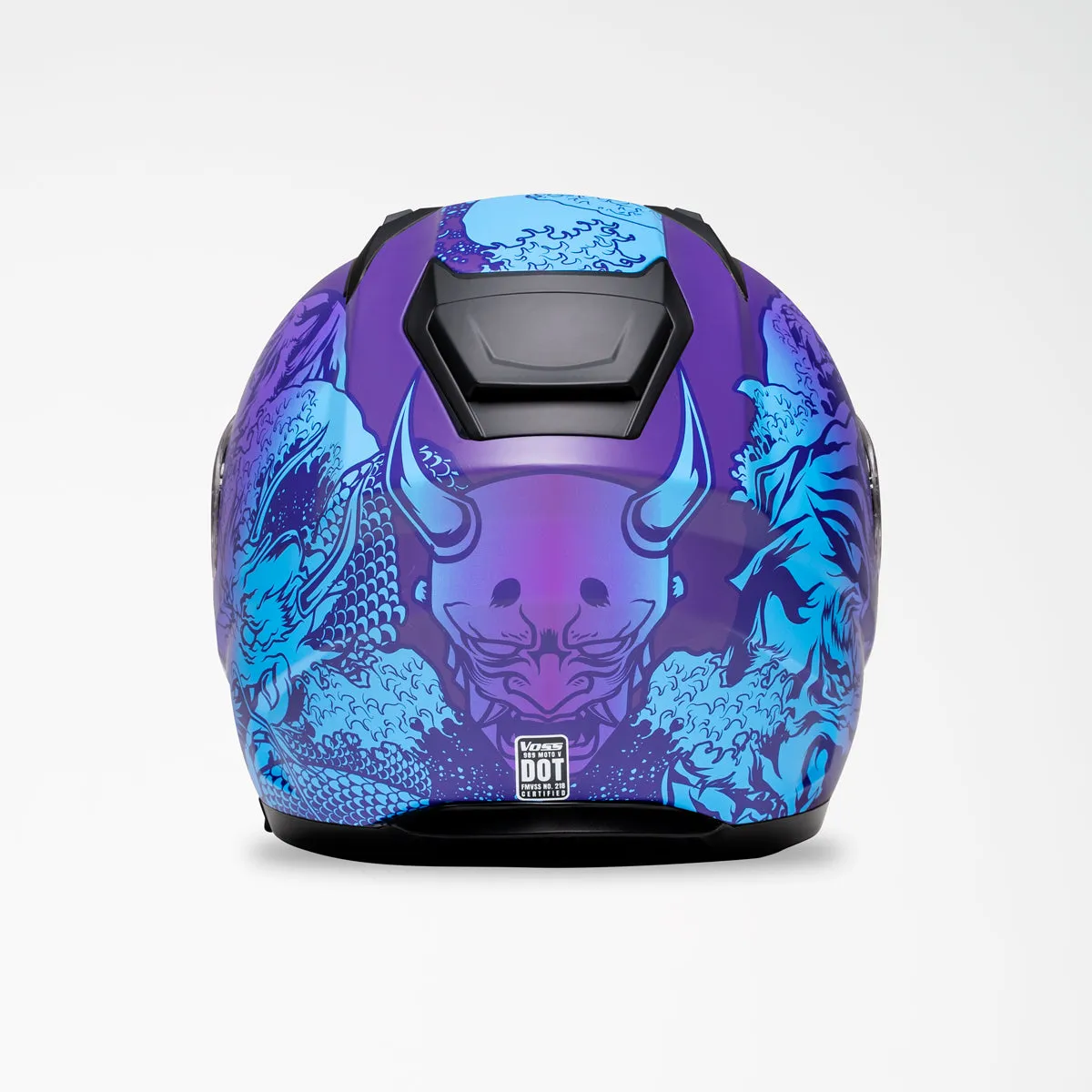 Voss 989 Moto-V Purple/Blue Rei Helmet