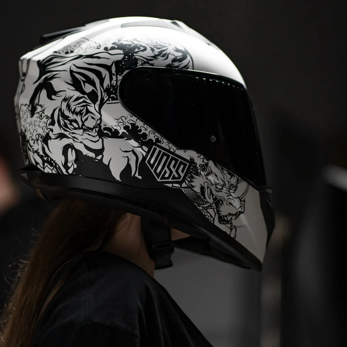 Voss 989 Moto-V White Rei Helmet