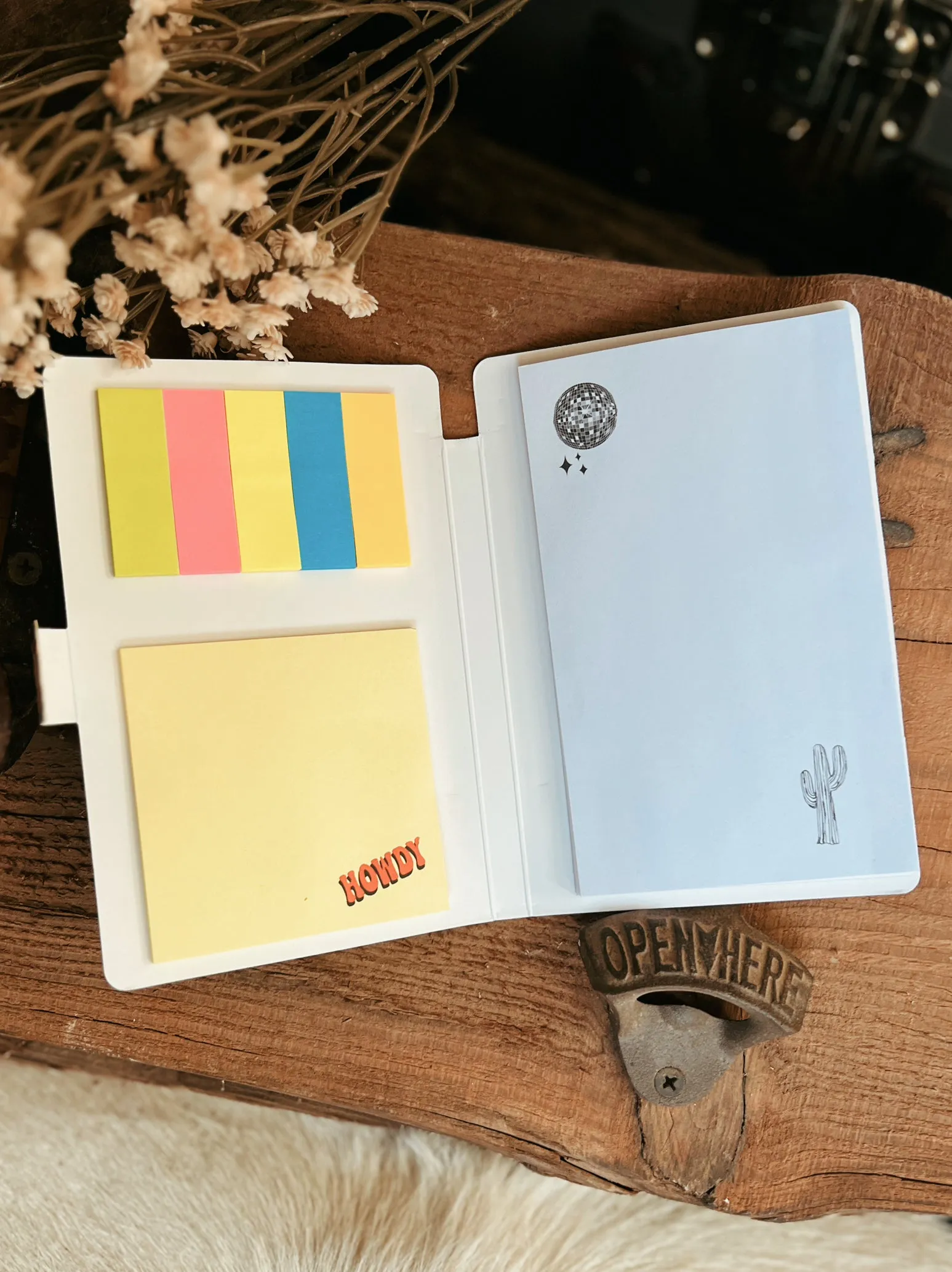 Western Style Sticky Note Pad And Pen Set - 4 Designs