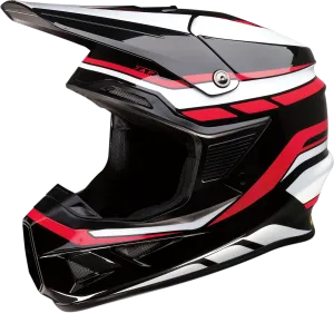 Z1R F. I. Off Road Helmet Mips Flank Graphic Black White Red