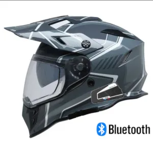 Z1R Range 2.0 Dual Sport Bluetooth Helmet Voyager Gray/White