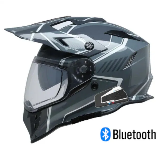 Z1R Range 2.0 Dual Sport Bluetooth Helmet Voyager Gray/White