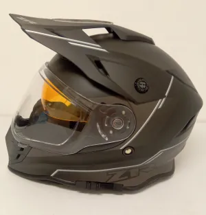 Z1R Range Dual Sport Snow Helmet Bladestorm Black/White Dual Lens Shield
