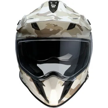 Z1R Range Dual Sport Snow Helmet Electric Shield Camo Desert