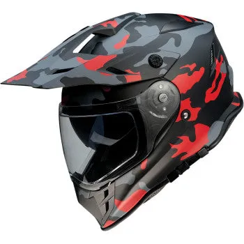 Z1R Range Dual Sport Snow Helmet Electric Shield Camo Red